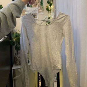 grey bodysuit